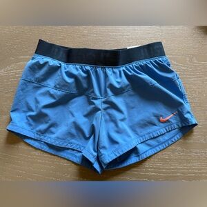 Nike Blue Athletic Shorts with Black Waistband
